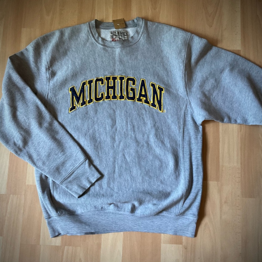 Gray Michigan Men's Sweater